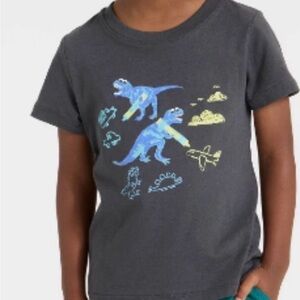 Cat & Jack Charcoal Short Sleeve Graphic Tee - Boys